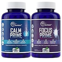 Focus Prime & Calm Prime - Premium Nootropic Supplement Bundle for Enhanced Mental Clarity and Relaxation - Boost Concentration and Alleviate Stress Naturally