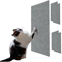 Cat Scratch Mat (5 Pack), 23.6’’ x 11.8’’ Cat Wall Stracther, Versatile Self-Adhesive Replacement Easy Use for Cat Trees, Cat Wall Furniture, Scratching Posts, and Couch Protection (Grey)