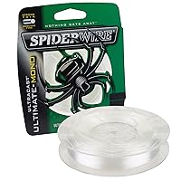 SpiderWire Ultracast Ultimate Mono, Clear, 8lb, 3.6kg Break Strength, 330yd, 30 m Fishing Line, Suitable for Saltwater and Freshwater Environments, High Strength-to-Diameter Ratio, 15% Stretch