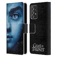 Head Case Designs Officially Licensed HBO Game of Thrones Arya Stark Winter is Here Leather Book Wallet Case Cover Compatible with Samsung Galaxy A53 5G (2022)