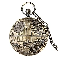 Bronze Pocket Watch with Chain Vintage Pocket Watches for Men *Sky City* Music Pocket Watch Graduation/Birthday/Christmas Novely Gifts