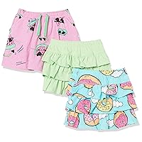 Amazon Essentials Girls and Toddlers' Knitted Ruffle Scooter Skirts (Previously Spotted Zebra), Multipacks