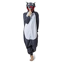 Unisex Adult Onesies Halloween Christmas Costume Wolf Cosplay Onesie Sleepwear One Piece Pajamas for Women Men