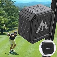 MAGOLFIN Magnetic Golf Speaker with Storage Case, IPX7 Portable Golf Cart Speaker, 24 Hours Playtime, 18W Loud Stereo Sound, Magnetic Bluetooth Speaker for