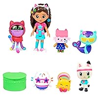 Gabby’s Dollhouse, Dance Party Theme Figure Set with a Gabby Doll, 6 Cat Toy Figures and Accessory Kids Toys for Ages 3 and up!