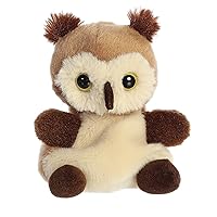 Aurora® Adorable Palm Pals™ Barnie Owl™ Stuffed Animal - Pocket-Sized Fun - On-The-Go Play - Brown 5 Inches