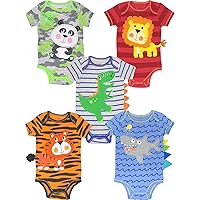 Funstuff Baby Boys Costume 5 Pack Short Sleeve Bodysuit Sports-Animal-Job Theme
