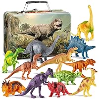 PLAYVIBE Dinosaur Toys for Kids 3-5 – 12 Realistic Small Dinosaur Figures with Storage Box – Dinosaur Toys for Kids 5-7 – Toddler Boy Dino Toys