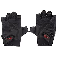 Nike Men's Extreme Lightweight Fitness Gloves NLGC4937 (Medium, Anthracite/Black/Crimson Red)