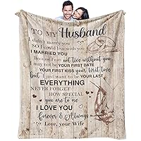 Husband Gifts from Wife, Gifts for Husband, Anniversary Wedding Gifts for Husband, Husband Birthday Gift Ideas, Gifts for Him, to My Husband Gifts/Presents Throw Blanket 60