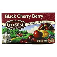 CELESTIAL SEASONINGS HERB Tea,BLK Cherry Berry, 20 Bag (Pack of 3)