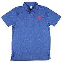 bioWorld Superman Logo Heathered Blue Polo Shirt