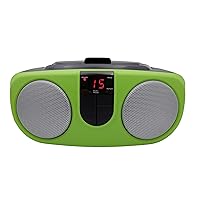 Sylvania SRCD243 Portable CD Player with AM/FM Radio, Boombox(Green)