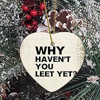 Personalized 3 Inch Why Haven't You ;EET Yet White Ceramic Ornament Holiday Decoration Wedding Ornament Christmas Ornament Birthday for Home Wall Decor Souvenir.