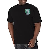 Harry Potter Men's Big Slytherin Shield Pocket T-Shirt, Black, X-Large Tall