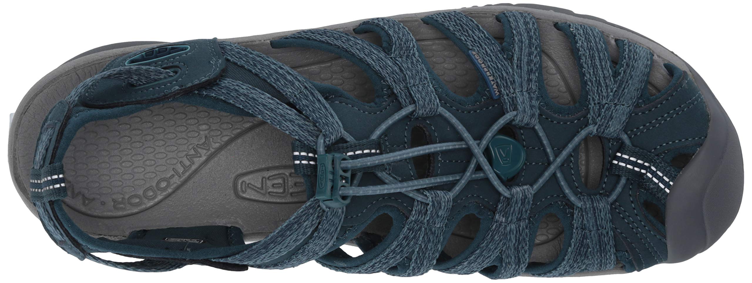 KEEN Women's Whisper Closed Toe Sport Sandals, Smoke Blue, 10 US