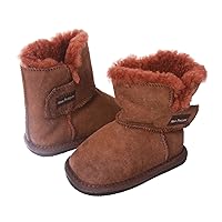 NINO Infants' Genuine Suede Shearling EVA outsole Boots Size: M - (9-16 Months) Color: Chocolate