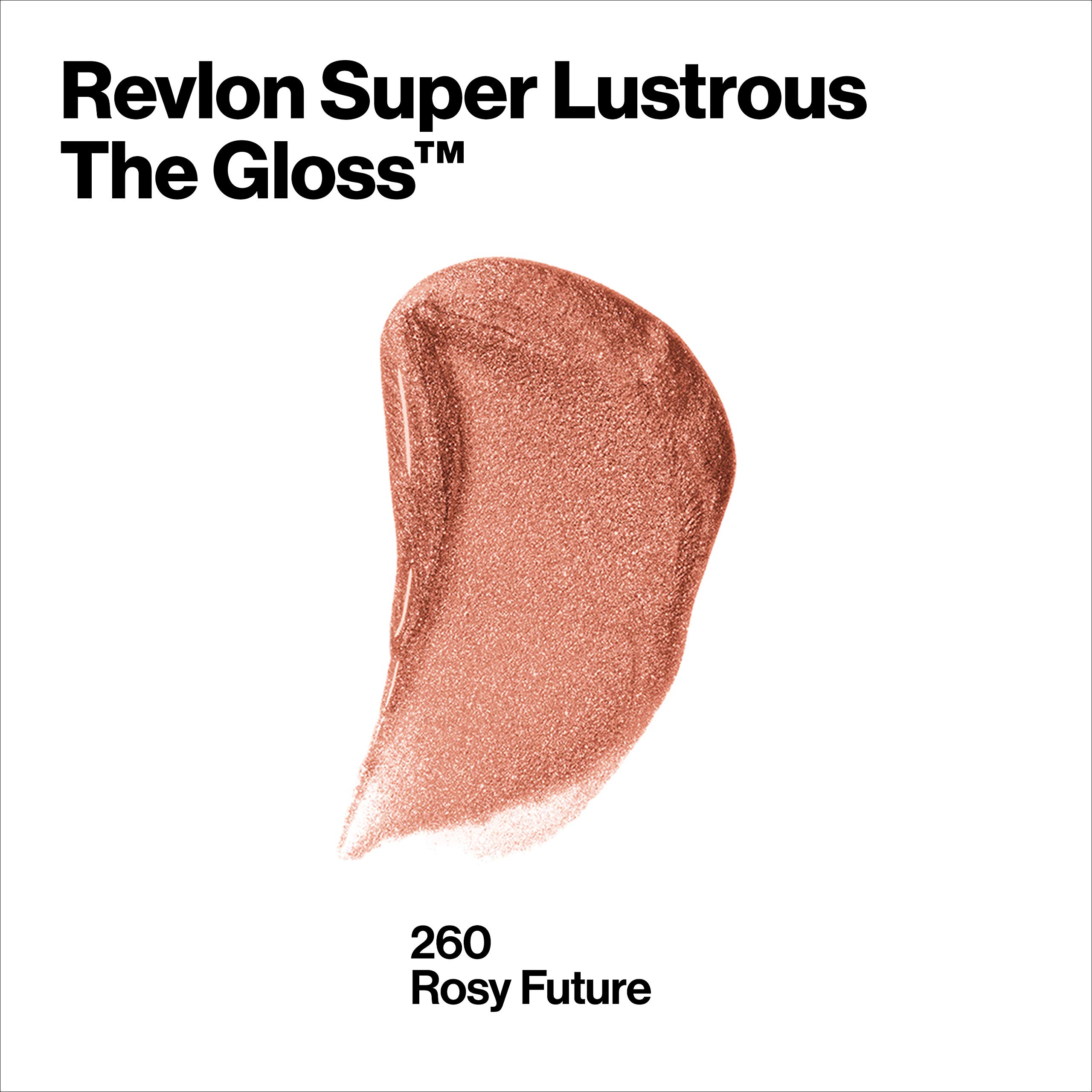 Revlon Lip Gloss, Super Lustrous The Gloss, Non-Sticky, High Shine Finish, 260 Rosy Future