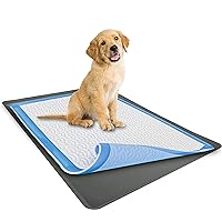 Skywin Dog Pad Holder Tray for 30 x 36 Inches Training Pads - 2 Pack, Silicon Wee Wee Pad Holder, No Spill Pee Pad Holder for Dogs - Easy to Clean and Store Perfect for Dog Potty Tray (Grey)