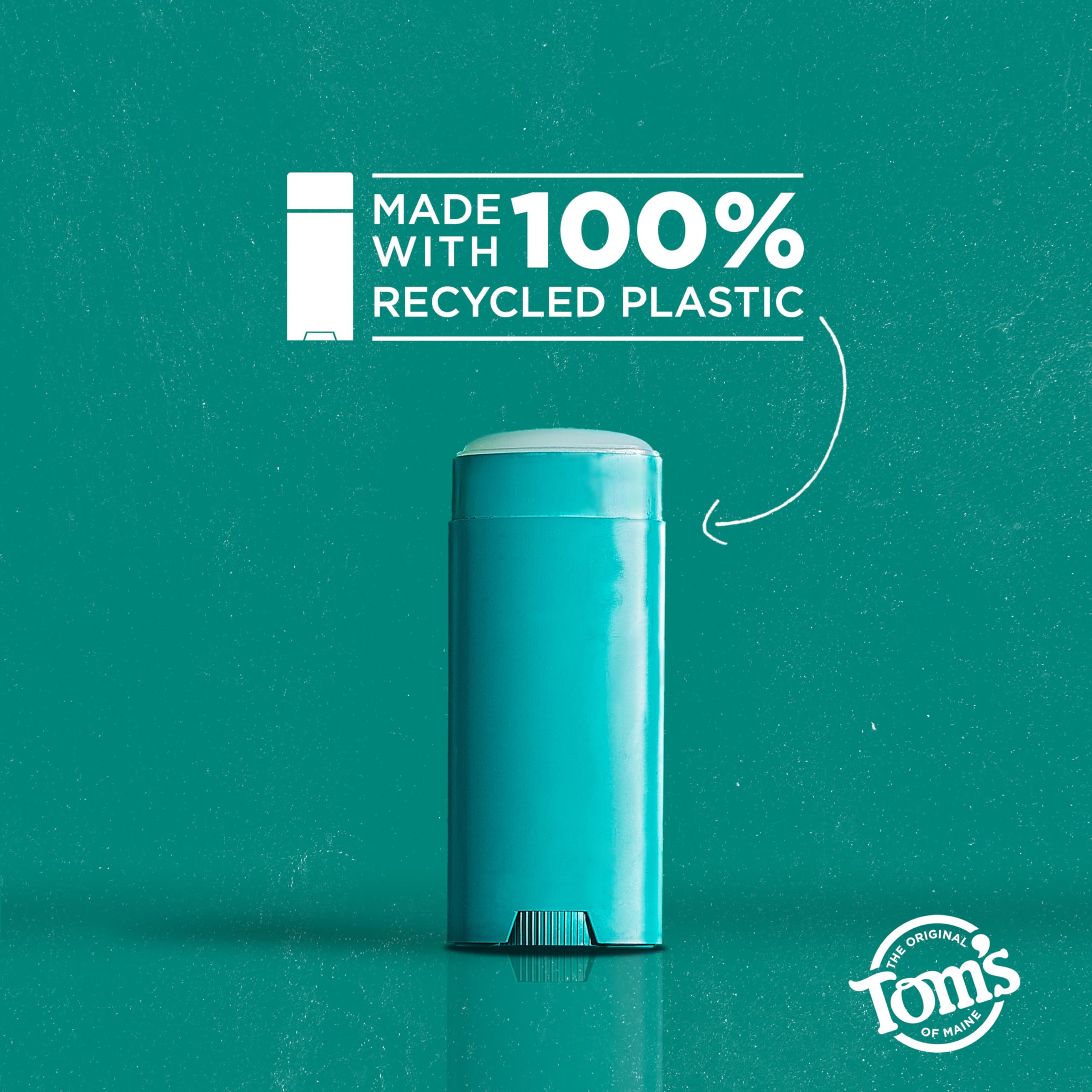 Tom’s of Maine Unscented Natural Deodorant for Women and Men, Aluminum Free, 3.25 oz