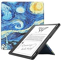 KuRoKo Slimshell Case for Kindle Scribe 10.2” 2022 Released, Origami Standing Lightweight PU Leather Stand Smart Cover with Pen Holder for Kindle Scribe 10.2 inch-Starry Sky