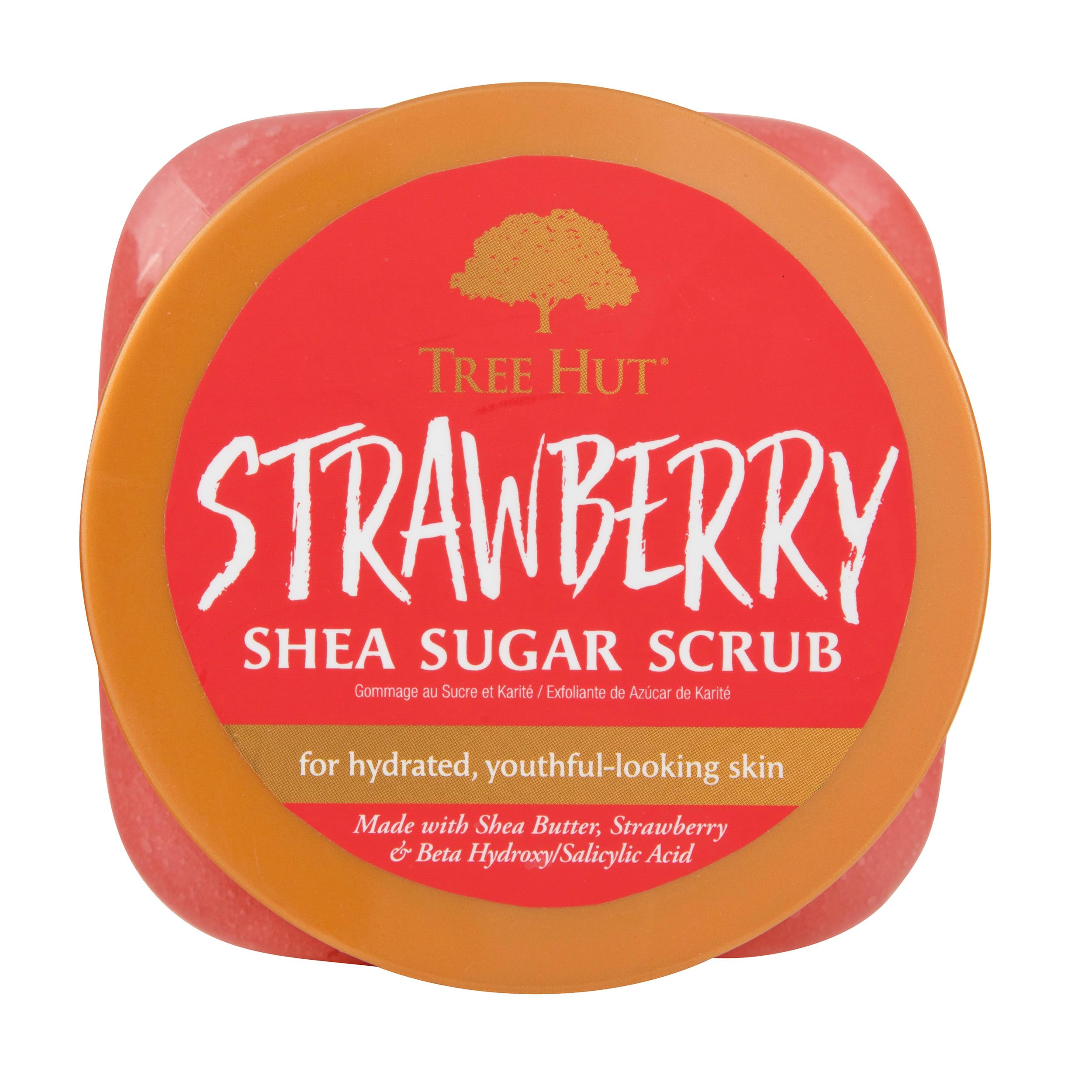 Tree Hut Strawberry Shea Sugar Exfoliating & Hydrating Body Scrub, 18 oz