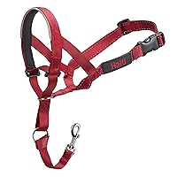 HALTI Headcollar - to Stop Your Dog Pulling on The Leash. Adjustable, Reflective and Lightweight, with Padded Nose Band. Dog Training Anti-Pull Collar for Large Dogs (Size 4, Red)