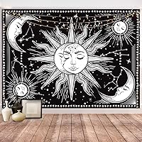 HOTMIR Wall Tapestry Black and White - Aesthetic Tapestry Wall Hanging Moon Tapestry as Wall Art for Bedroom, Living Room, Dorm Decor (70.9x92.5 Inches, 180x235 cm)