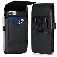Mopaclle Phone Holster for Apple iPhone 15 Pro Max 14 Pro Max 14 Plus 13 Pro Max 8 Plus 7 Plus Belt Clip Case, Leather Cell Phone Belt Holder Pouch for Galaxy S23+ S24 +S9+ S21 FE A73 5G A33 A12 A32