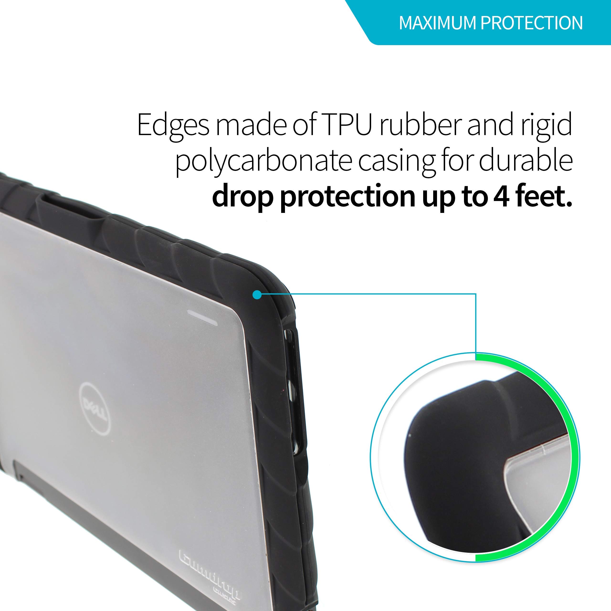 Mua Gumdrop DropTech Laptop Case Fits Dell Latitude 3190 11 inch 2in1.  Designed for K-12 Students, Teachers and Classrooms – Drop Tested, Rugged,  Shockproof Bumpers for Reliable Device Protection – Black trên