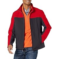Nautica Men's Water Resistant Softshell Jacket Long Sleeve Color Block Zip Up Coat