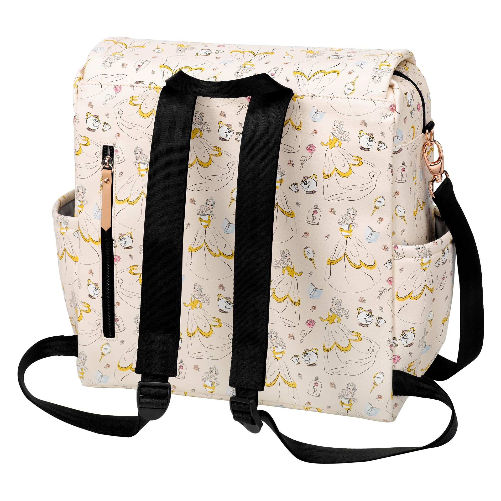 Petunia Pickle Bottom Boxy Backpack Diaper Bag for Parents | Top-Selling Stylish Baby Bag | Sophisticated & Spacious Backpack for On The Go Moms | Disney's Beauty & The Beast - Whimsical Belle
