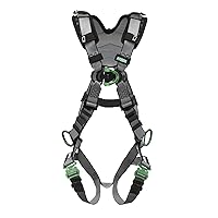 MSA 10194864 V-FIT Full Body Safety Harness - Size: Standard (Medium), D-Ring Configuration: Front/Back/Chest/Hip, Quick Connect Leg Straps, With Shoulder Padding, Full Body Harness