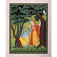 Exotic India Amorous Quietude - Water Color Painting On Paper