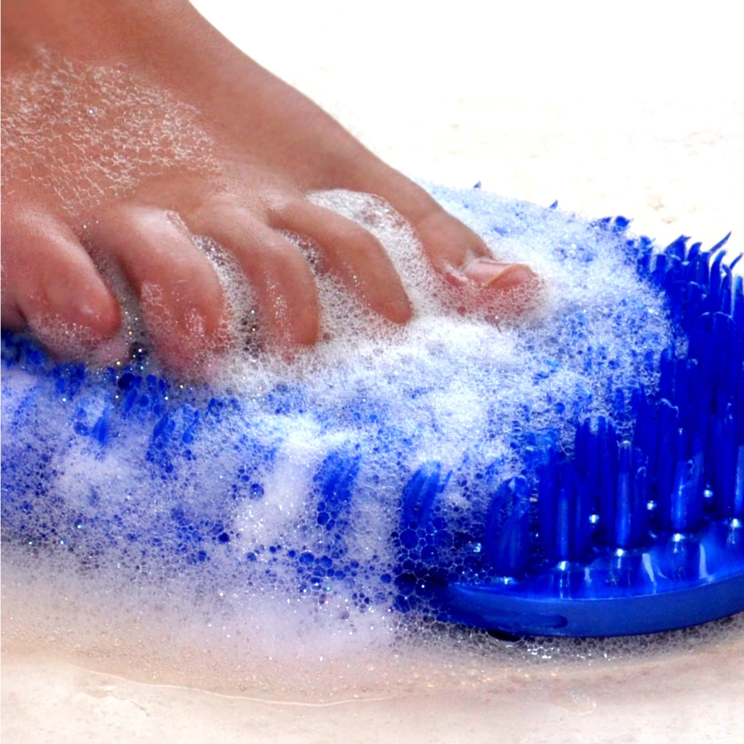 Soapy Soles Foot Scrubbing Pad & Massager, Pearl Blue