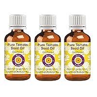 Deve Herbes Pure Tomato Seed Oil (Solanum lycopersicum) Cold Pressed (Pack of Three) 100ml X 3 (10 oz)
