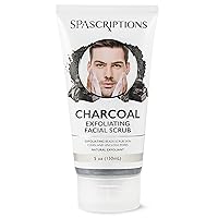 Charcoal Facial Cleanser Exfoliating Facial Scrub Face Wash with Natural Exfoliant- 5 Oz