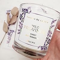 Custom Floral Lavender Candle Label Stickers, Gold Foil Covered Stickers for Packaging, Personalized Stickers with Flowers and Gold, Custom Lavender Candle Label Stickers (3