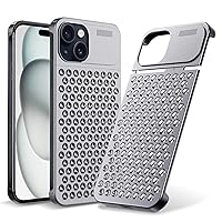 Arae for iPhone 15 Case, Metal Case Anti-Fall Heat Dissipation, Anti-Scratch Slim, Aluminum Case for iPhone 15 6.1inch,Gray