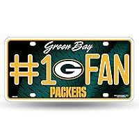 Rico Industries NFL Unisex-Adult #1 Fan Metal License Plate Tag
