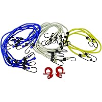 Attwood 11712-7 Assorted 18-Piece Bungee Cord Variety Pack in Blue, White and Yellow