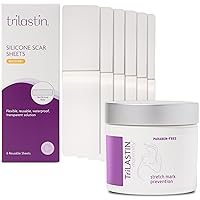 Maternity Stretch Mark Prevention Cream (4oz) Bundle with Sillicone Scar Sheets (6 count) | Pregnancy Must-Have | Safe and Hypoallergenic Gift for First-time Moms | Postpartum Essentials