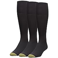GOLDTOE Men's Metropolitan Over-The-Calf Dress Socks, 3-Pairs