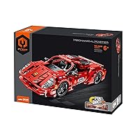 STEM Car Toy Building Toy Gift for Age 6+, Pull-Back Super Car Building Block Take Apart Toy, 437 Pcs DIY Building Kit, Learning Engineering Construction Toys