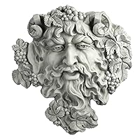 Design Toscano OS6120l Bacchus, God of Wine Greenman Wall Sculpture, Large, 19 Inch, Antique Stone