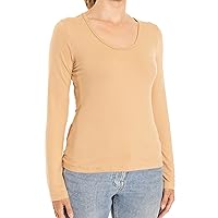 STRETCH IS COMFORT Women's and Plus Oh So Soft Long Sleeve Scoop Neck Top