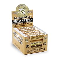 Beessential Natural Bulk Lip Balm, Honey, 18 Pack | For Men, Women, and Children. Great for Gifts, Showers, & More