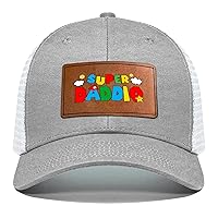 Gossby Super Daddio Trucker Hat - Baseball Cap for Dad - Fathers Day, Christmas, Birthday Gift for Dad from Daughter, Son, Kid - Funny Dad Hat for Men