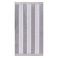 Cotton Cabana Striped Beach Towels, Colorful Towels for Adult, Kid, Pool, Swimming, Sand, Travel, Large Oversized, Absorbent, Fast Drying, Bath Basics, Cabana Collection, 1 Piece, Light Grey