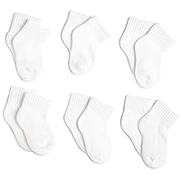 Jefferies Socks, Llc Unisex-baby Newborn 6 Pack Seamless Sport Half Cushion Quarter Socks